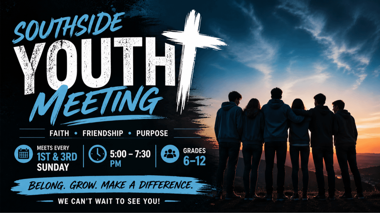 Youth Night 1st and 3rd Sundays 5-7:30 PM