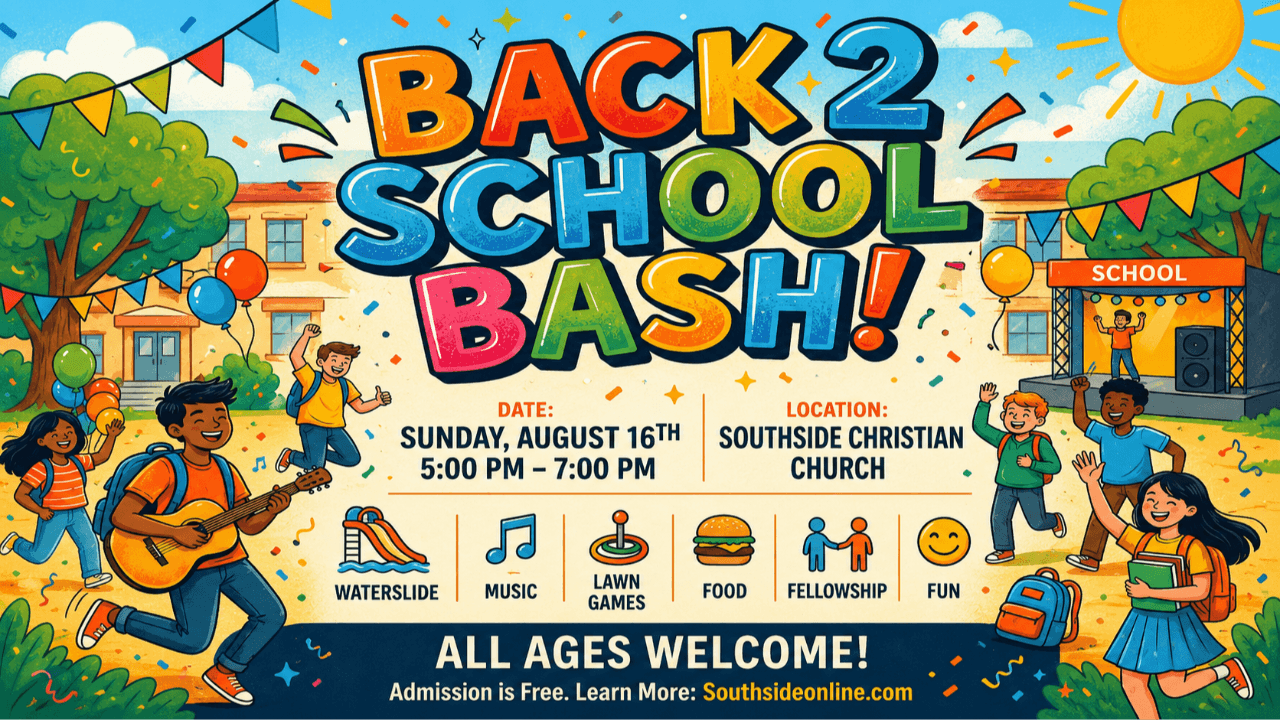 BACK TO SCHOOL BASH Aug 16, 5-7PM
